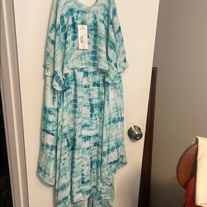 a.n.a Blue and White Women's Dress